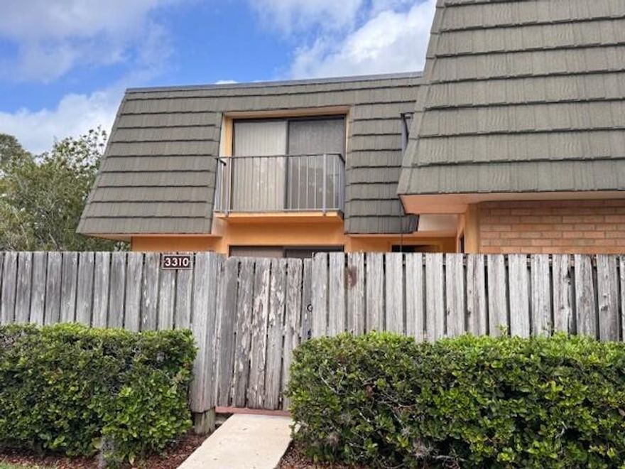 Very cozy townhouse located in the heart of West Palm. Being very close to the Outlet Mall, to Downtown, and PBI Airport makes this area very convenient. The unit has a private and enclosed front patio, perfect for hosting, as well as relaxing. The lay out offers both, privacy and space, with both rooms being on the top floor. The unit offers two assigned parking spaces, plus plenty of visitors parking.