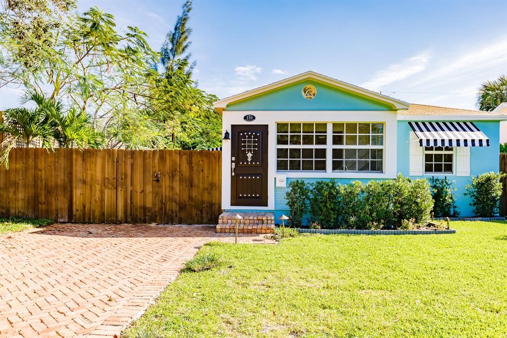 Absolutely stunning historic bungalow completely redone including new kitchen, appliances, and flooring. Beautiful modern furniture makes up this two bed room and two bath home. What makes it even better is its proximity to Atlantic Avenue (1 block) and directly across the street from the historic Sundy House Inn. Sleeps six with super comfortable mattresses - a king bed, queen bed and a gel pull out sofa. An amazing side patio is a bonus with a large awning for enjoying morning coffee or dinner outside. A large fenced back yard is fantastic for entertaining or for small dogs to run around. Don't miss this incredible opportunity to live in downtown Delray and enjoy all of the benefits the ''town by the sea'' has to offer.