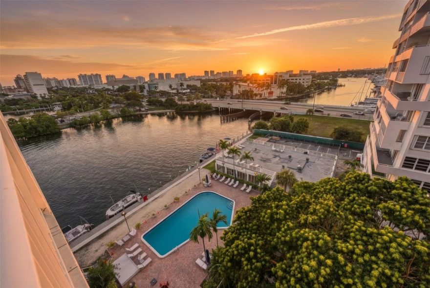 Remodeled 2/2 East Facing unit looking over Middle River and George English Park. Amazing location on Federal Hwy walking distance to any and everything Fort Lauderdale has to offer. 1 Mile to the sand on Fort Lauderdale Beach, 1.5 Miles to renowned Las Olas Blvd dining, shopping and nightlife. Walk across the bridge to George English Park for exercise, pickleball, basketball, tennis and water sports. Drop a Kayak or paddleboard in the water off your dock downstairs. Water, sewer, trash is included. Building amenities include dockside grills and pool for entertaining, gym, sauna, community room and more. Unbelievable location to watch a sunrise, 4th of July fireworks, air and sea show and so much more. Guest parking available on roof top parking.