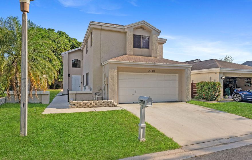 All new kitchen appliances. Professional photos coming soon. Interior is modern with large white porcelan tiles, cathedral ceilings, large backyard and soo much more to love. This 3 bedroom 2.5 bath single family home is located on a large lot in the gated community of Centura Parc. This home features vaulted ceilings and modern finishes throughout. The layout is great for entertaining or relaxing at home. The closed in back patio overlooks the spacious backyard with plenty of room for a pool