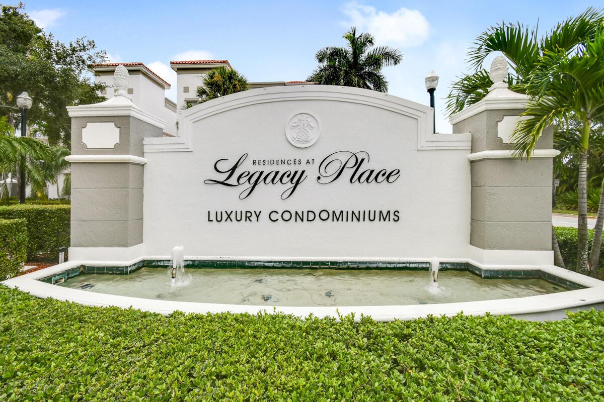 Newly available 3 bedroom2.5 bath condo with ONE CAR ATTACHED GARAGE in the heart of PBG in Legacy Place. The condo offers tile plank flooring on first floor, corner unit custom closets, granite counters & stainless steel appliances.You will love the ammenties that include pool, tennis, pickelball, gym & club house. Centrally located to shopping, I-95, restaurants and much more.