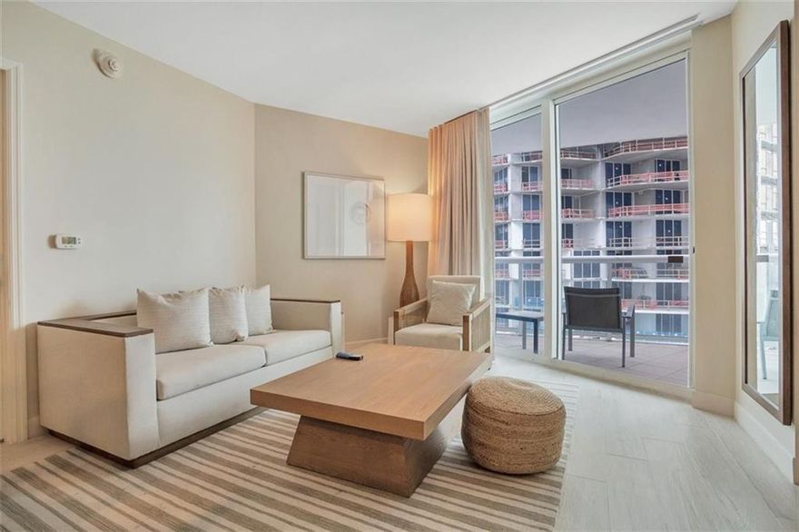 This fully furnished and well-appointed Ocean View condo-hotel residence is located in the Hilton Fort Lauderdale Beach Resort. It features a King-size bed, floor-to-ceiling impact windows, and an extra storage closet. Owners enjoy all Hotel amenities including Tropical Pool deck with heated pool, restaurants, bars, spa, 24-hour fitness center, concierge, room service, and business center. Located adjacent to the beach and close to shopping, dining, and nightlife. Minutes from the airport.