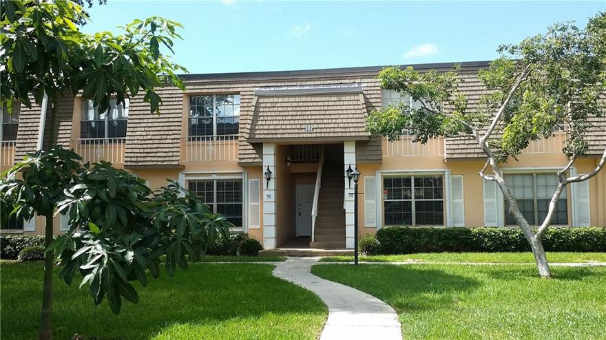 All ages desirable French Quarter! First floor and so cute; spacious unit w/ two living spaces (formal living room and separate family room). 2 bedroom / 2 bathroom. Newer AC. Full size washer and dryer in unit. All windows/sliders in this unit have new accordian shutters; all white kitchen cabinets with beautiful pass through to family room; new interior electrical panel; walk in closet in the master; plenty of closet space throughout! Covered screened patio w/ outsdoor storage; Just steps to the community pool; Tennis courts; Association requires 20% down; Rentals ok after first year but are limited to 10% of the units within the complex;