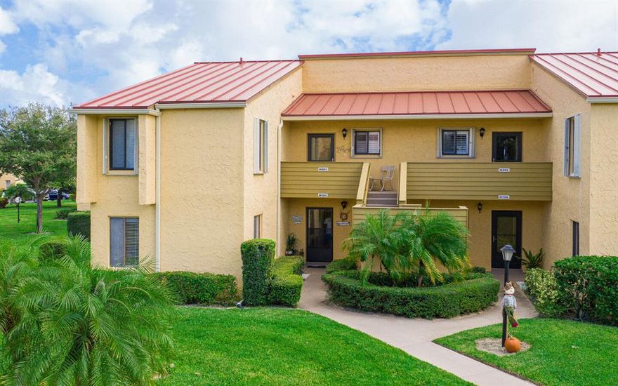 Excellent opportunity in Miles Grant Country Club with this Premium First Floor Corner apartment home! This Unique & Pristine 2 Bedroom 2 Bathroom condo offers picturesque views of the golf course with a lovely SE exposure! Enjoy the light & bright interior with numerous upgrades. Discover Miles Grant- an active 55+ community offering Golf memberships, a Clubhouse with Dining, Dancing & Banquet facilities + the ''Samuel Miles Tavern'', a sports bar and social venue. You also have access to multiple Swimming Pools, Tennis Courts, ''NEW'' Pickleball Courts, Fitness Room, Library, Shuffleboard Bocce & Croquet. There is a Waterfront Fishing Pier, Kayak storage + a ''cozy'' Beach on the Intracoastal Waterway. Social Membership is required at $1,860 annually with food & beverage at $350 per pers This is a great Opportunity to make this your Florida "Staycation" or Getaway.