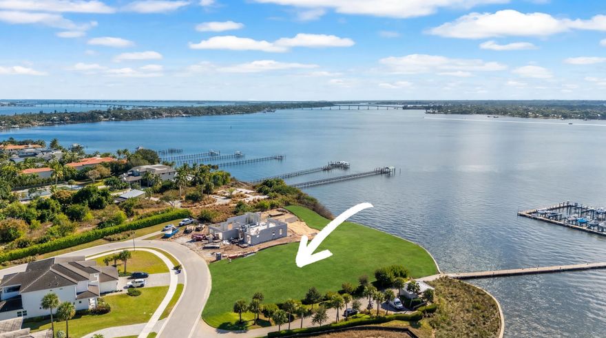 An exceptional offering within the private, gated enclave of Langford Landing, this is the last of six waterfront homesites in the community. Elevated approximately 30 feet above sea level, the property offers commanding elevation with expansive, unobstructed views of the St. Lucie River stretching for miles. Designed for the discerning boater, the parcel includes deep-water access with a private 50' slip and 24,000-lb lift within a protected marina, with no fixed bridges and direct access to the inlet and downtown Stuart. A coveted southern exposure fills the site with natural light and frames unforgettable sunrises and sunsets. With waterfront opportunities of this caliber increasingly scarce, this homesite presents an exceptional opportunity to create a custom riverfront estate. A full set of architectural plans is available.