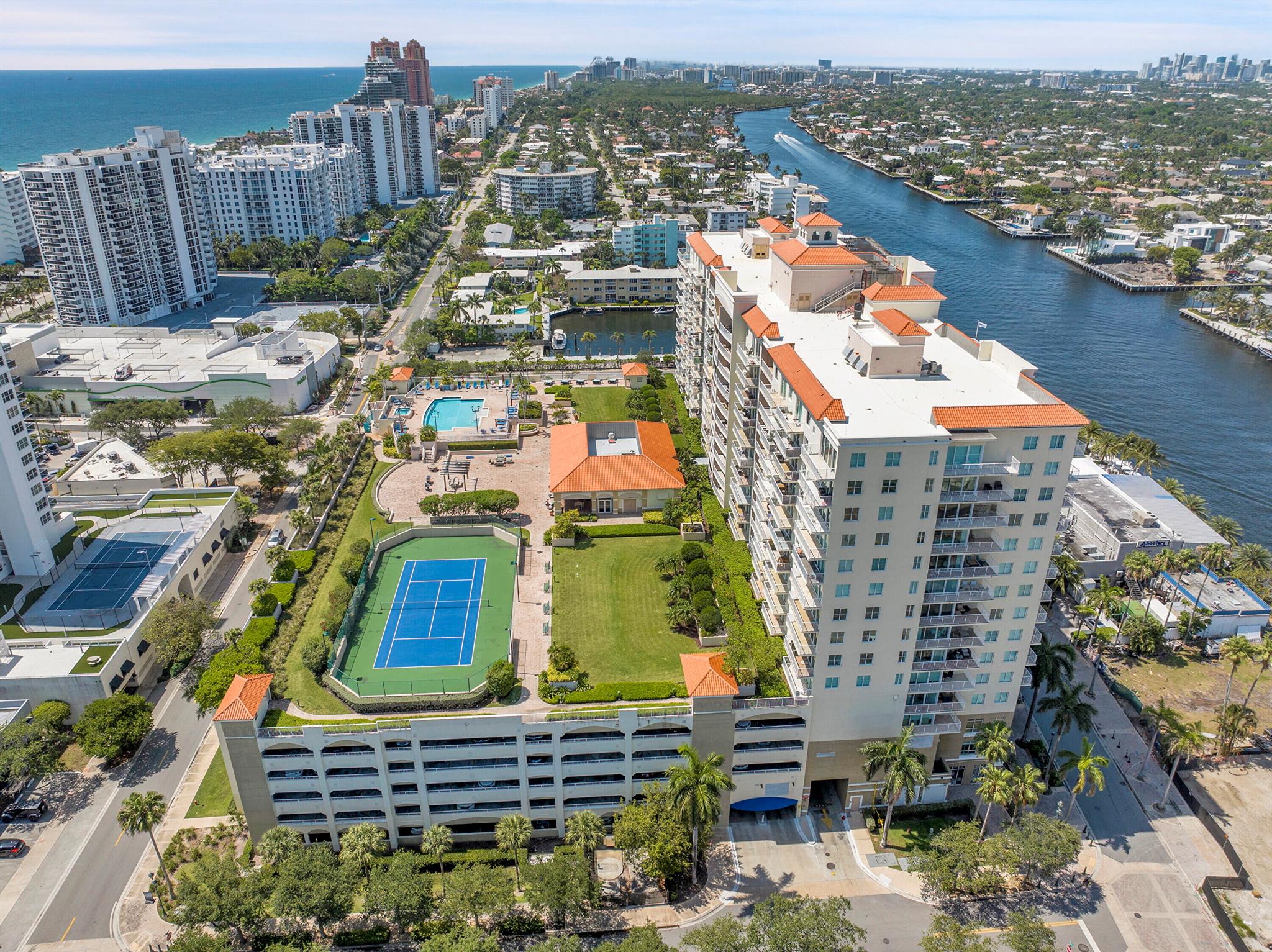 Live the Fort Lauderdale Lifestyle! This spacious 1-bedroom, 1-bath furnished condo comes with the rare bonus of 2 parking spaces. Enjoy resort-style amenities including a sparkling pool, tennis court, fitness center, business center, and clubhouse. Utilities such as cable, internet, water, and trash are all included for ultimate convenience.Perfectly located, just a short walk to the beach and Publix, and right across the street from the Intracoastal and Shooters Restaurant. A seasonal rental option is available, making it ideal for full-time living or as your tropical getaway.Don't miss this opportunity to experience coastal living at its best!