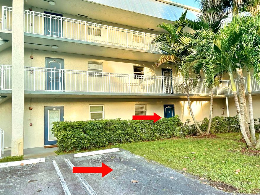 Comfort, safety, and convenience come together in this highly desirable first-floor condo located in the heart of Coral Springs. Featuring an assigned parking space directly in front of the unit, you'll enjoy effortless access—no stairs, no heavy lifting. This well-maintained home boasts brand-new interior paint, a new water heater, and a combination of tile and wood laminate flooring for easy upkeep. Adding even more value, the seller is offering a $5,000 credit toward brand-new kitchen appliances and/or closing costs with a full-price offer—giving buyers flexibility to personalize or save.  The community has already completed its 40-year inspection, with roofs replaced in 2018, a budget that allocates 10% toward reserves, and no pending assessments—providing peace of mind. Pet-friendly (up to 25 lbs) with no rentals permitted during the first year of ownership. Ideally located just minutes from top-rated schools, parks, shopping, dining, and entertainment, with easy access to major highways for a smooth commute. This is the perfect opportunity for buyers seeking comfort, value, and convenience in a prime location.  *Owner is a licensed FL real estate agent.