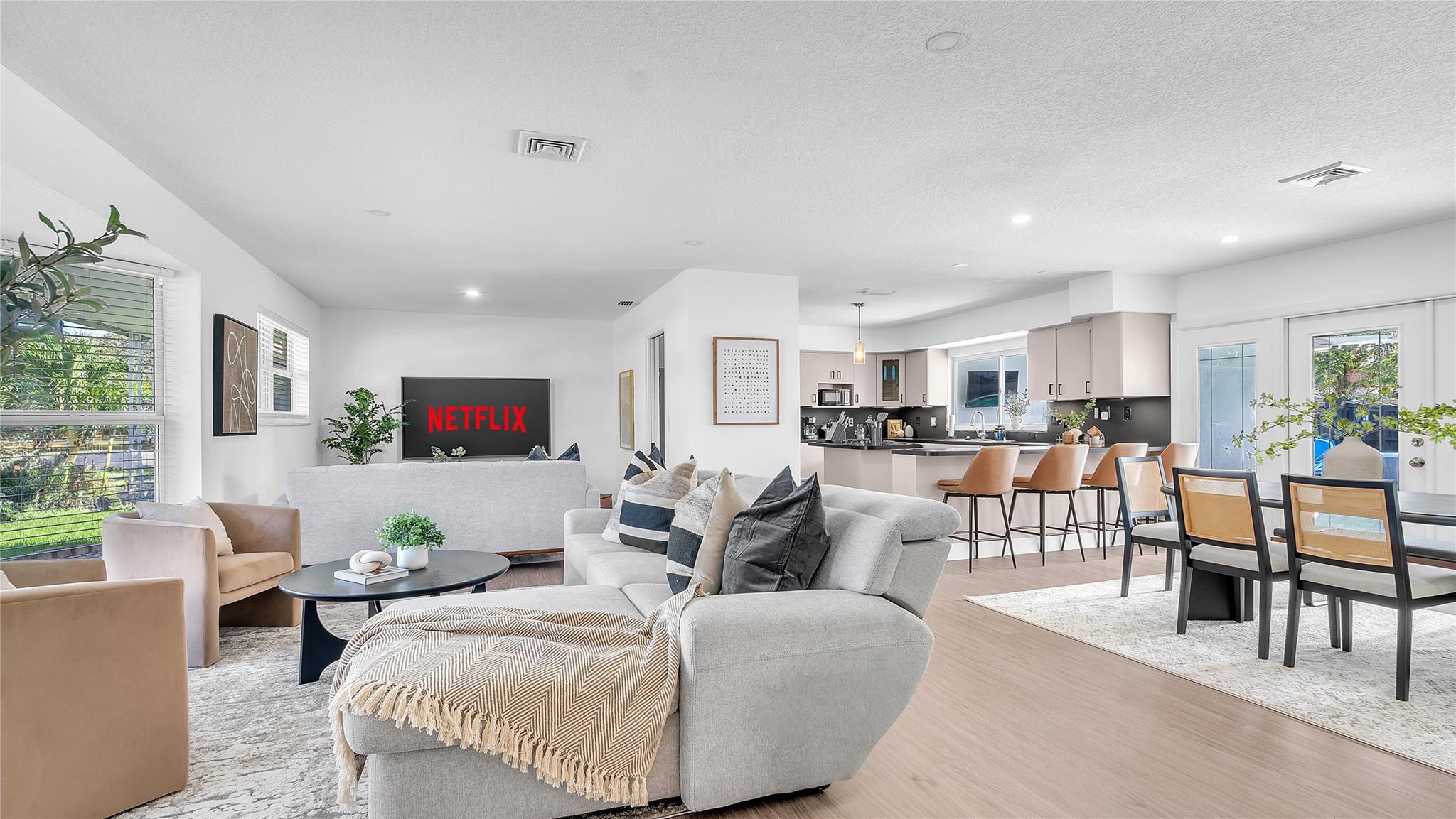 This beautiful, renovated 3-bedroom, 2-bathroom pool home is situated in the heart of Hollywood Hills. Bright, updated, and move-in ready, it boasts a spacious backyard ideal for relaxation or entertaining. Located within walking distance to houses of worship, this home combines comfort, convenience, and a prime location.