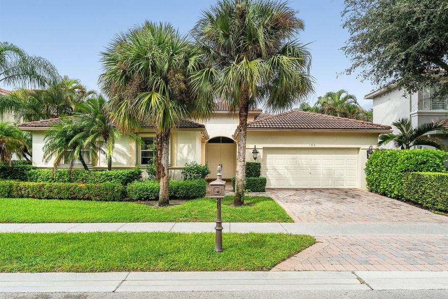 Located in the Estate Section of Mirabella, this spacious single-level home features one of the community's most desirable split-bedroom floor plans. The open layout includes 12' ceilings, upgraded lighting, and a designer kitchen with double-beveled granite countertops, a center island, and a tumbled marble backsplash that flows into the family and breakfast areas.Enjoy a private, beautifully landscaped backyard with an extended brick-paver patio, deal for outdoor living. Additional highlights include full hurricane accordion shutters and elegant finishes throughout.Mirabella is a 24/7 guard-gated community offering resort-style amenities, top-rated schools, and a prime location near shopping, dining, and beaches.
