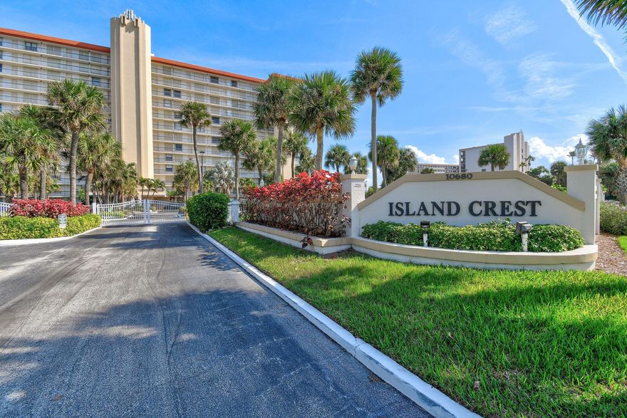 Experience stunning Atlantic Ocean views from this 4th-floor, 2-bedroom oceanfront condo in the coveted Island Crest community. The condo boasts a spacious master suite complete with a walk-in closet and a slider that opens to an oceanfront balcony, perfect for enjoying breathtaking views and gorgeous sunrises. Recently, brand new impact sliders and a balcony accordion shutter have been installed. Just steps away from the beach and in close proximity to downtown Jensen Beach, Island Crest is a gated community that offers resort-style amenities including two heated pools, a hot tub, game rooms, a fitness center, tennis, bocce, pickleball, a car wash, and a fish cleaning station, among others. All concrete restoration work has been completed, and assessments have been paid.