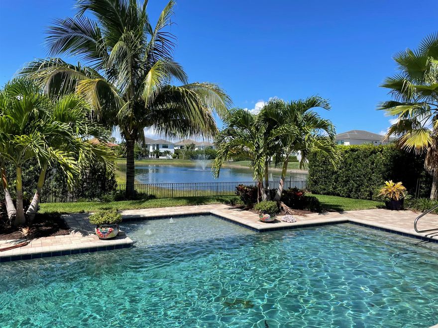 LONG LAKE VIEW....ELEVATOR...Under $2.5m in Royal Palm Polo's Heritage Collection.  Stunning lake lot San Lucia in Royal Palm Polo's Heritage Collection.  From the primary bedroom (main level) enjoy serene pool and lake views.The kitchen features an oversized island, Sub-Zero and Wolf appliances and ample storage.The upstairs boasts three additional bedrooms, 3 baths and a large bonus room with a bar.The elevator in located in the study which ascends to bedroom #2 (see floorplan in documents section).  This home has ample storage.  Custom outfitted closets throughout. There are also large ceiling mounted storage racks in the garage.Royal Palm Polo is a Morikami Park Elementary preferred neighborhood!**DOCUMENTS ATTACHED**