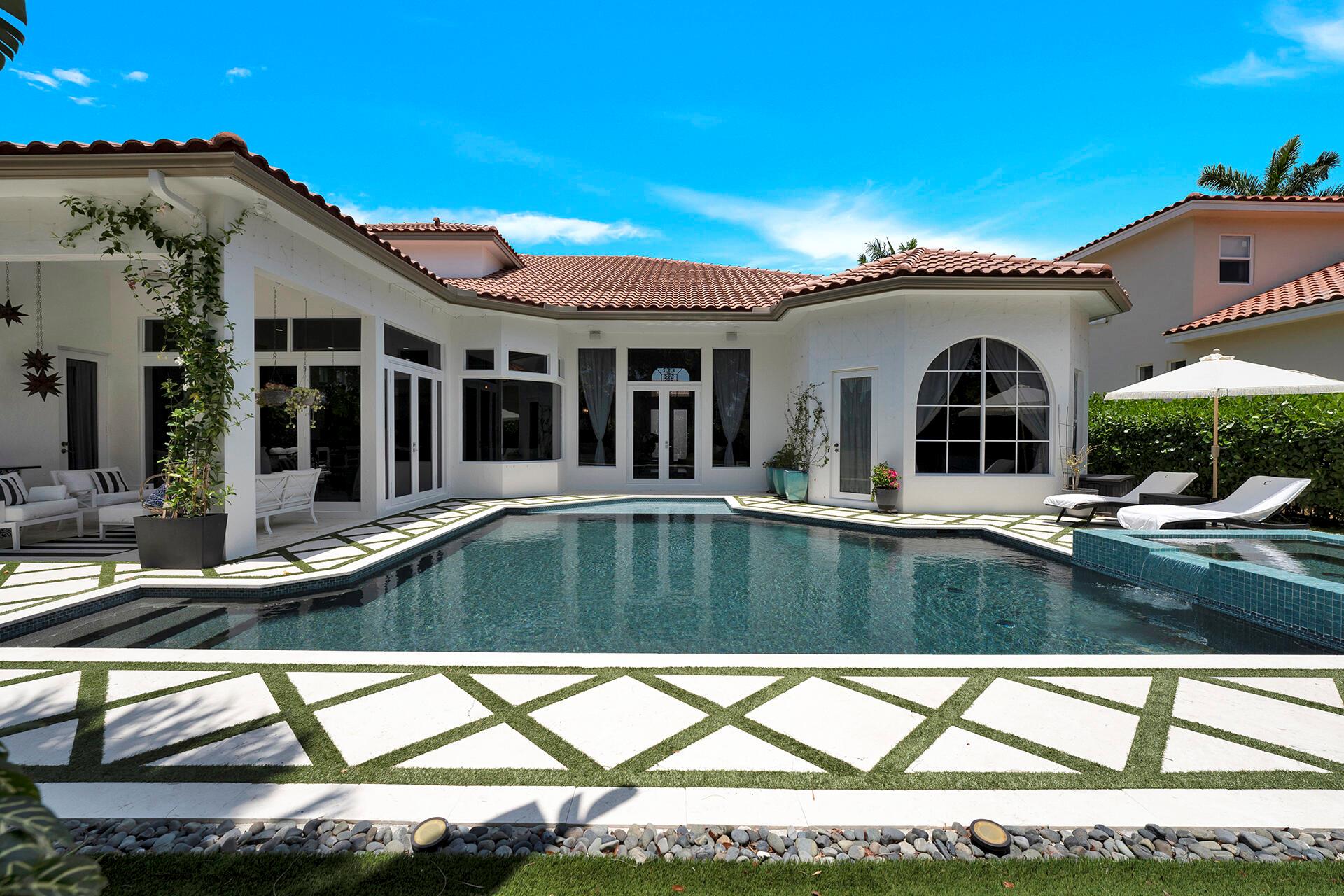 Elevated to the next level this Resort Style home is just 1 Street past Stribling, w/fast access to the horseshow! The Warmth & Sophistication this 6 bed 5 1/2 bath home includes a Primary retreat w/2 walk-in closets & a dreamy on suite bathroom. An additional bedroom w/adjoining bathroom on the main level. An additional 2nd Primary Suite on 2nd floor, along w/3 more bedrooms all w/full adjoining bathrooms. A Chef's Kitchen inside, 2 add. outdoor kitchen areas. Complete w/wet bar & Multiple Gourmet cooking options, including Wood-Burning Pizza Oven, Grill, Big Green Egg, area for a deep fryer, plenty of space for a private chef to come in & treat you & your guests to a gourmet experience. Heated Saltwater pool, & a 10-person spa. Cabana Bath. Surround Sound inside & out. Smart Home tech