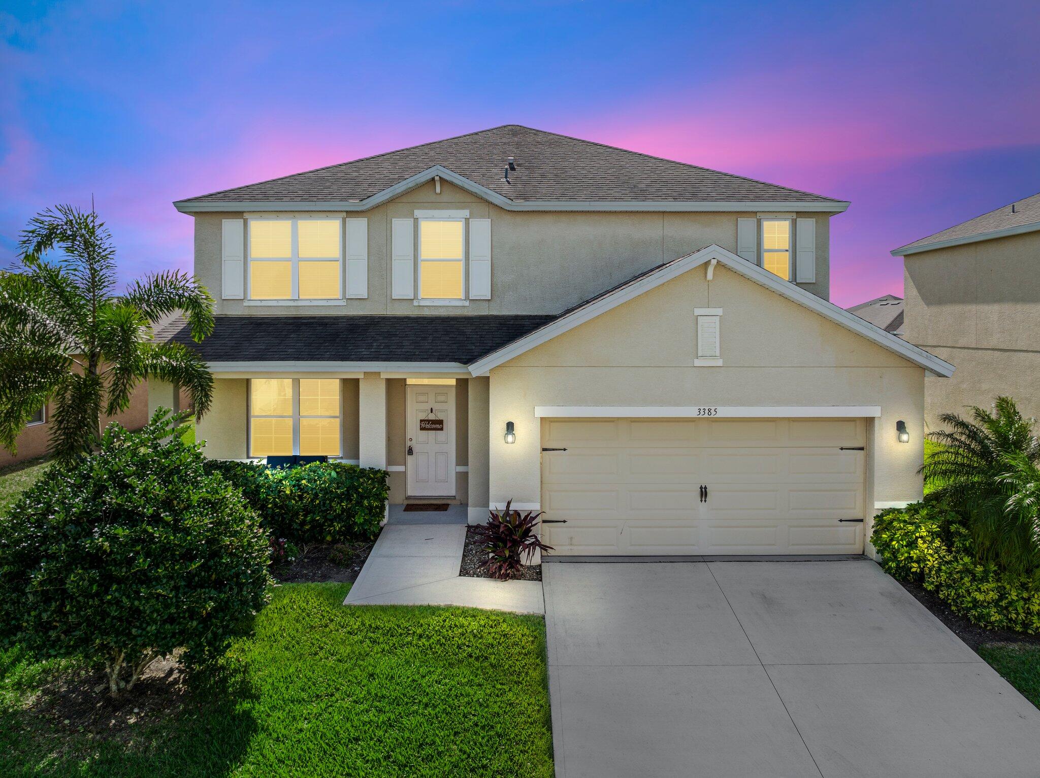 Stunning 2017-built 2-story home in Millstone South! This CBS construction features 5 bedrooms, 3.5 bathrooms, and spans 2885 sq ft. The spacious open floor plan includes a huge master suite with his & her vanities, a walk-in shower, and a closet. The kitchen, open to the great room, is ideal for entertaining. The dedicated dining room has been converted into an office with French doors for added privacy. On the 2nd floor, the living room has been transformed into a secluded Theatre Room.For outdoor enjoyment, the lanai has been extended and screened in, perfect for grilling with guests. The spacious yard is completely fenced, making it ideal for pets. With low HOA fees, residents also have access to resort-style amenities. This home is competitively priced to sell, & won't last long!