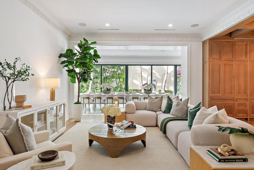 Ideally located in historic Phipps Plaza, this architectural jewel—originally conceived by Marion Sims Wyeth and masterfully reimagined by John Volk—has been artfully transformed from its foundation to its roof. The result is a seamless blend of classic Palm Beach character and modern sophistication. Featuring five generous en-suite bedrooms, refined formal and relaxed family living areas, and beautifully landscaped pool gardens, this residence perfectly balances heritage and contemporary comfort. Additional highlights include a three-car garage and nine dedicated street parking spaces—an exceptional rarity in the heart of town. Staging and furnishings by Vesta Home; all furniture available for purchase. DISCLAIMER: Information published or otherwise provided by the listing company and its representatives including but not limited to prices, measurements, square footages, lot sizes, calculations, statistics, and videos are deemed reliable but are not guaranteed and are subject to errors, omissions or changes without notice. All such information should be independently verified by any prospective purchaser or seller. Parties should perform their own due diligence to verify such information prior to a sale or listing. Listing company expressly disclaims any warranty or representation regarding such information. Prices published are either list price, sold price, and/or last asking price. The listing company participates in the Multiple Listing Service and IDX. The properties published as listed and sold are not necessarily exclusive to listing company and may be listed or have sold with other members of the Multiple Listing Service. Transactions where listing company represented both buyers and sellers are calculated as two sales. "No payments made until title passes" Some affiliations may not be applicable to certain geographic areas. If your property is currently listed with another broker, please disregard any solicitation for services. Information published or otherwise provided by seller, listing company or its representatives is deemed reliable but are not guaranteed and subject to errors, omissions, or changes without notice. Copyright 2026 by the listing company. All Rights Reserved.