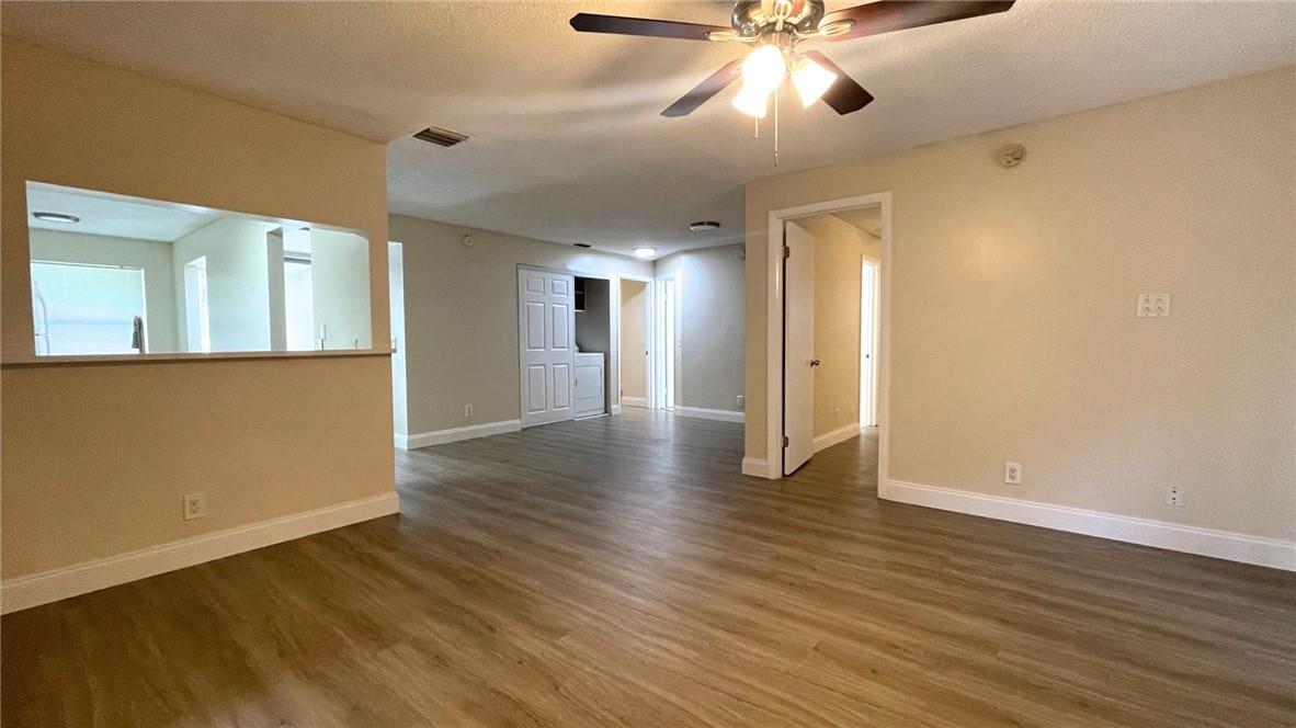 This is a beautiful 3-bedroom, 2-bathroom condo on the first floor. This unit features modern shaker cabinets, quartz countertops, and laminate flooring throughout. It includes a washer and dryer, and water is included in the rent. The property is situated on a large piece of land, perfect for kids to play on. There is plenty of parking available. Realtors, please review the attached criteria with your client before showing the property. ALL HOUSING ASSISTANCE IS ACCEPTED. 3 MONTHS RENT TO MOVE IN. NO PETS