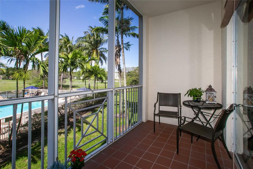 Beautiful 2 bedrooms and 2 bathrooms apartment in Royal Point at Palm Aire. This unit has a gorgeous view overlooking the pool and golf course. Nicely decorated, all impact windows, open kitchen with wooden cabinets, granite counter tops, stainless steel appliances. Bulling is located next to community park, tennis courts and across the street from the golf club. Pets allowed. Near shops, restaurants, main highways and beaches. Up to 2 pets allowed up to 50 pounds maturity. Property can be sold furnished or unfurnished.