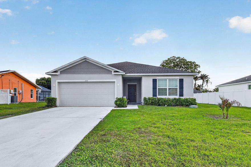 Beautiful 2023-built home featuring 4 bedrooms and 2 bathrooms with 1,876 sq ft of living space. This home offers a bright, open layout with a large great room, modern finishes, granite countertops in the kitchen, ceramic tile flooring, and window blinds throughout. Spacious kitchen and comfortable living areas perfect for both everyday living and entertaining. Conveniently located near I-95 with easy access to shopping, dining, and everyday conveniences. No HOA.  Short sale, subject to lender approval. Buyer incentives available when using the preferred lender.  Washer and dryer do not convey. Refrigerator will be replaced prior to closing.