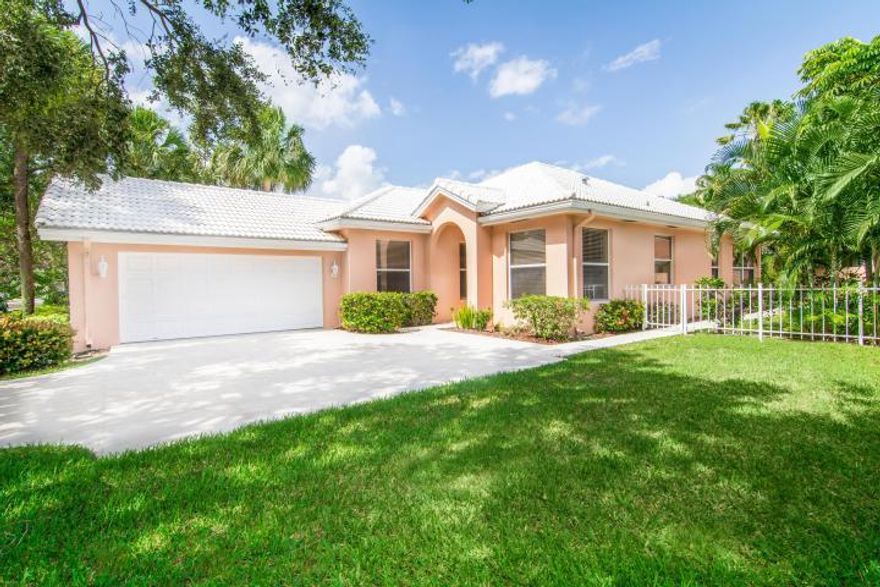 This is a beautiful DiVosta built 1-story 3BR/2BA/2CG single family home in the highly desirable neighborhood in Jupiter. This home has a lot of natural light and an inviting openness with a neutral color scheme, large private backyard which is perfect for entertaining, central vacuum and so much more. The large master bedroom has two closets, master bath has a double vanity, separate shower, tub and a skylight for more natural light. Home is available for immediate occupancy. HOA provides maintenance of the front yard, irrigation, cable, internet and owner will cover the lawn in the backyard.The community is close to great beaches, shopping, Jupiter's A+ rated schools, restaurants and I-95. HOA website: http://hamptonshoa.com/hamptons/