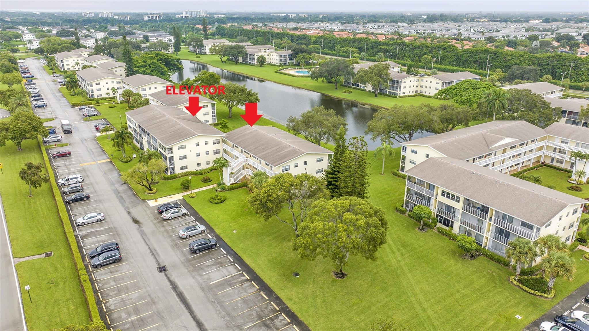 AMAZING Waterfront Views from this Corner Unit with Extra Windows on 3rd Floor (ELEVATOR). Waterfront Screened Balcony which also includes Oversized Outside Storage Closet & Unit is Being Sold Furnished. Renovated Kitchen & Half Bathroom, Water Filtration System in the Kitchen Sink, LED High Hat Lighting, Garbage Disposal, Main Bathroom has Tub & Shower Combo with Glass Enclosure, A Frosted Window & Handrails, Both Bedroom Closets have Built-In Cabinetry, AC was installed 2022, Updated Electrical Panel. Amazing Community! Century Village Features a Courtesy Bus, Clubhouse, Theater, 2 Synagogues, 17 Outdoor & 1 Indoor Swimming Pools, 12 Tennis & Pickleball Courts, Bocce, Shuffleboard, Fishing, Cable, Internet & much more. You Will Love Where You Live, Work & Play! WELCOME HOME!