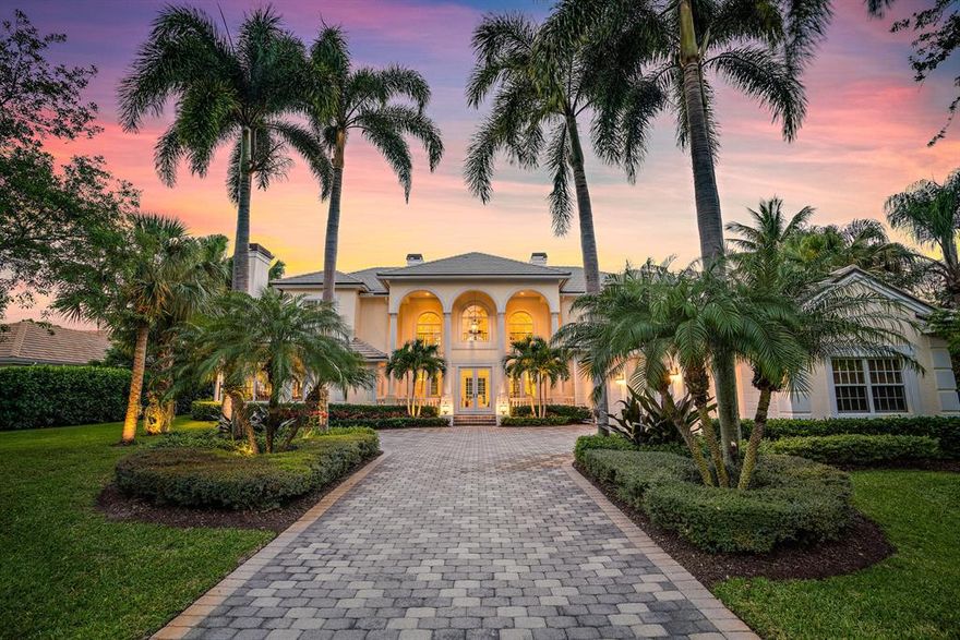 Prominent, Palm Beach inspired custom estate located on one of the finest lots in Old Marsh Golf Club.  No homes in front or behind with this property's private preserve setting.  A short distance to the Pete Dye championship course, this gracious home design celebrates a first floor master suite, 3 guest suites on the second floor and a separate detached guest house with a full bath and kitchenette.  An oversized lot offering pure privacy, a gracious pool with saltwater system and yard.  Indoor and outdoor living with several areas to relax or dine.  A must see property! Old Marsh celebrates a renowned caddie program, a ''no'' tee time policy for golf, and an award-winning Club with unparalleled service levels.