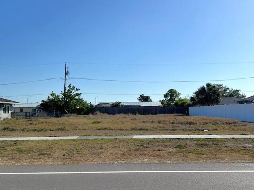 This is a fantastic opportunity to own a prime lot in the heart of Port Charlotte. This lot is ideally situated close to shopping, and dining options. Enjoy the Florida lifestyle with easy access to outdoor activities. Buy and build or hold for investment.