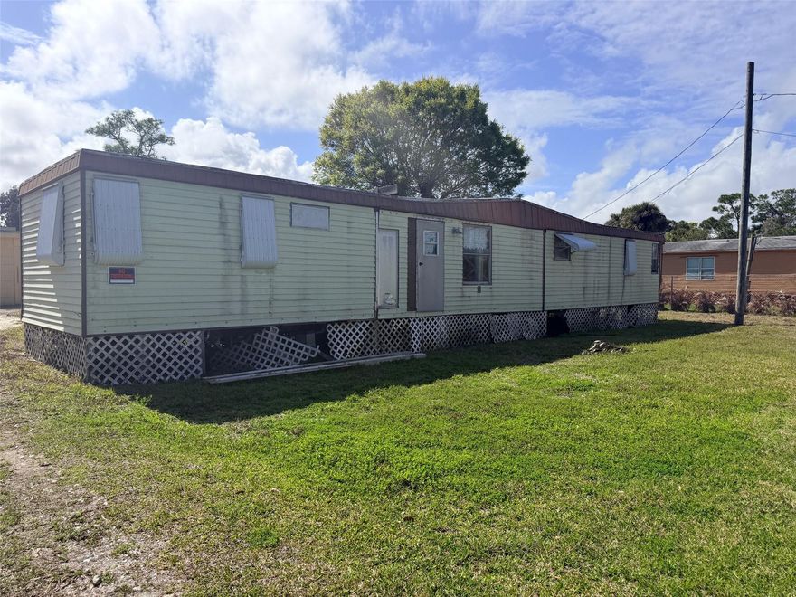 Manufactured home site on .74 acres with 2 utility sheds, one with power. They were built in 2018 and 2021. The manufactured home is uninhabitable. An addition was started but not completed. All sizes are an estimate, buyer must verify.