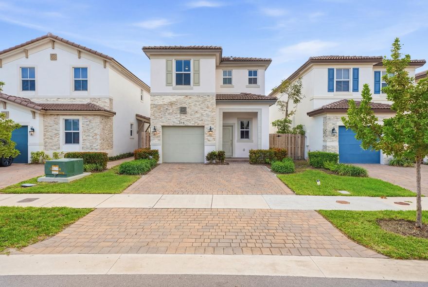 Welcome to this beautifully built 2023 single-family home offering modern comfort and a rare waterfront setting. This 3-bedroom, 2.5-bath home features approximately 1,840 sq ft of well-designed living space, including spacious living, dining, and kitchen areas with contemporary finishes and ample cabinetry. Upstairs offers generously sized bedrooms, including a private primary suite with a large bathroom and closet. Enjoy a lake view, as this is one of only eight single-family homes in the community with this premium feature. Complete with a garage and newer construction peace of mind, this home is a unique opportunity you don't want to miss. In addition to the $193.36/month HOA there is also a $114.77/month clubhouse fee that includes access to clubhouse, pool and gym.