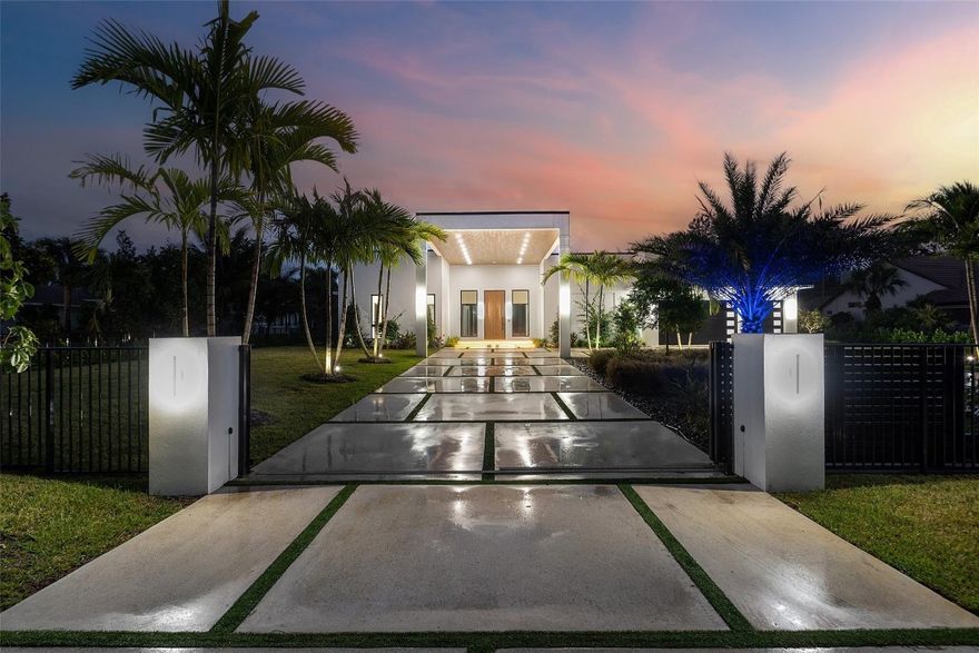 Newly Constructed Estate and it is jaw dropping.  The main house reflects the highest standard of modern architecture & integrates a light-filled interior featuring high-quality materials with breathtaking outdoor spaces via expansive walls of impact glass thruout. Ultra luxe kitchen offers top-shelf appliances, a sprawling island with Taj Mahal quartzite counters & sleek European cabinets. A flexible design with large living areas, all bedrooms with ensuite baths, media room, gym & guest house provides privacy & enjoyment. The luxurious primary suite is tucked away & boasts a jaw-dropping bath & beautiful views. The resort-style backyard offers a heated pool with spa, summer kitchen, covered porch & pickleball courts. Gold Standard for design, finish & location.