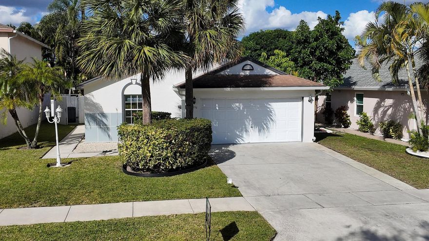 Live the Florida lifestyle in this beautifully upgraded 3-bedroom, 2-bath home with 2-car garage, set on a quiet, fully fenced lot in desirable Victoria Woods with low HOA! Step into a bright, open living area with vaulted ceilings and diagonal tile throughout--no carpet here. The stunning 2022-renovated kitchen features granite countertops, stainless steel appliances, custom-built pantry, ample cabinetry, and a cozy breakfast area. The primary suite offers direct access to the backyard, a walk-in closet plus an additional custom-organized closet, and an updated bathroom with 2022 cabinets/tops and linen closet.