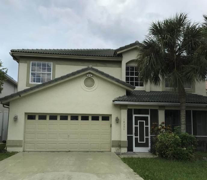 Single family home located in West Boca Raton. A+ school district with plenty of shopping around. Family oriented neighborhood with very low HOA dues. No membership required. This single family home features 4 bedrooms, 2.5 baths plus a Den. 2 car garage, screened in patio and a large lot.