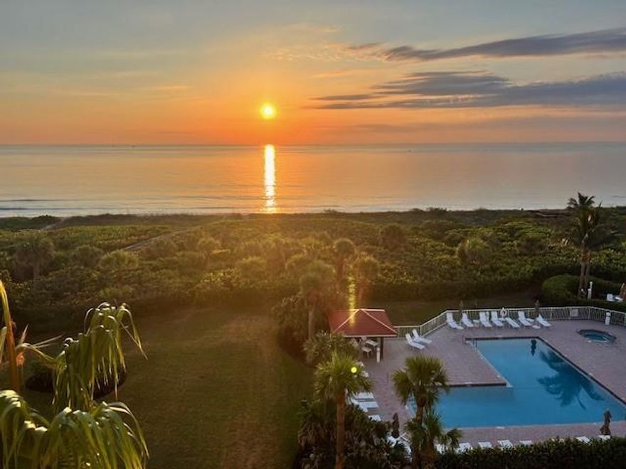 Escape to paradise with this beautifully renovated 3-bedroom, 2-bath condo perched on the 6th floor, offering breathtaking waterfront views and the ultimate in coastal living. This spacious seasonal getaway is located in one of Hutchinson Island’s most desirable communities, with private beach access just steps away. Enjoy your mornings with spectacular sunrises over the Atlantic and unwind with glowing sunsets all from the comfort of your private balcony.  Features & Amenities: Fully renovated, tastefully furnished, and move-in ready 
Open-concept living and dining areas with natural light. Fully equipped kitchen with modern appliances. Private balcony with stunning panoramic views. Resort-style  amenities: heated pool, hot tub, tennis courts, gym. Secure building with private beach