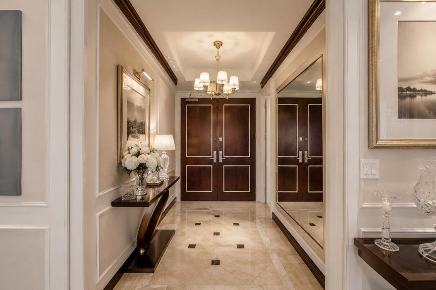Enjoy penthouse living at the WaterGarden. Located in downtown Fort Lauderdale overlooking the New River. This exclusive penthouse features high ceilings, a grand entry foyer, split-floor-plan featuring two primary suites, with two full bath and half bath, walk-in closets, and expansive living areas filled with natural light. Interior finishes include travertine marble tile and Venetian plaster walls in the junior primary suite. Located just steps from world-famous Las Olas Boulevard, residents can enjoy premier dining, shopping, nightlife, and entertainment. Bike to the beach, hop on the Water Taxi, and enjoy a vibrant walkable lifestyle. WaterGarden amenities include a resort-style pool and spa, two story fitness center, club room, theater, business center, dry sauna, valet, & much more. See attached for disclosures