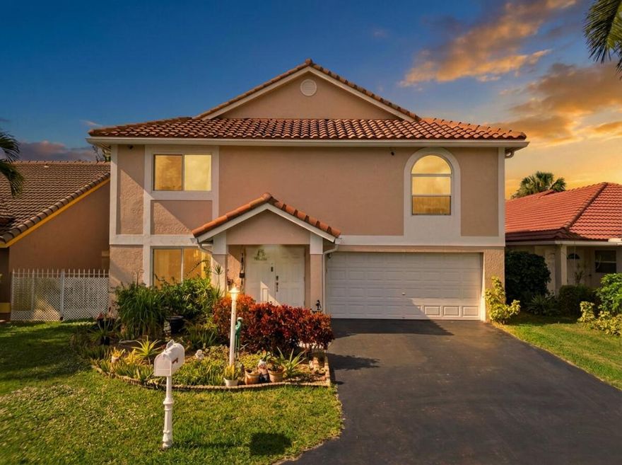 This is it!!  A spacious 4 bedroom,2.5 bath, 2 story pool home on a canal overlooking the Loxahatchee Preserve. Enjoy beautiful sunsets with no neighbors to the West. Newer roof (2019), Pristine, screen enclosed  pool added in 2021. Solar panels for low monthly electric bills. Large primary suite with an extra area for office, nursery etc.. and suite opens onto the balcony to enjoy the beautiful views. Even the hot tub is included! 3,414 total sq feet- a great value.  
PLEASE NOTE: Solar system is payable at $211. per month to be assumed by purchasers.