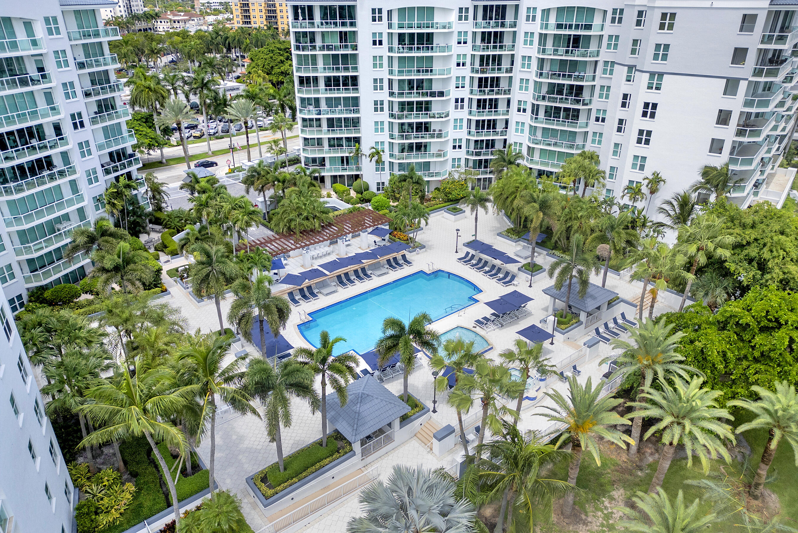 Experience Elevated Living in the Heart of Boca RatonWelcome to this stunning one-bedroom, two-bath residence with a den, perched on a high floor in the prestigious Townsend Place. With sweeping views of the Boca Raton Golf Course, this home offers a perfect blend of sophistication, lifestyle, and location.Inside, you'll find an expansive open-concept floor plan with soaring high ceilings, an abundance of natural light, and floor-to-ceiling glass balconies that frame the view. The oversized terrace is ideal for entertaining or dining al fresco while enjoying the lush green backdrop. The den offers versatility for a home office, guest space, or lounge, while two full baths add comfort and convenience.At Townsend Place, every detail speaks of luxury. This co