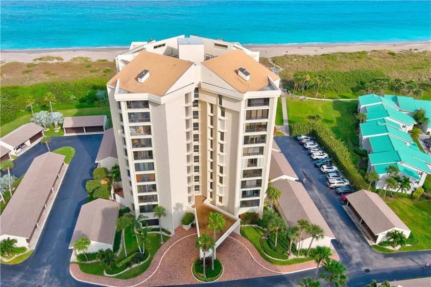 Welcome to your piece of Paradise!  Ocean Village is full resort style living without all the resort expenses.  From the moment you enter the community, you are met with the tropical feel with natural landscaping and pristine grounds.  Location is key and this stunning condo does not disappoint as you can walk out your back door into your private pool/spa or continue to your walk-over bridge and enjoy all the Atlantic Ocean has to offer.  Fantastic split model with loads of space for entertaining.  Renovated kitchen and bathrooms with update cabinets and granite counters.  Great ocean views from your dining room, living room and work space off master bedroom.  Ocean Village features loads of activities and recreation including 9 hole golf, tennis center, bocce and pickleball.  Welcome Home