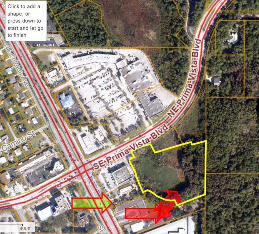 High Visibility great location for Gas station, Strip mall, property is adjacent to Walgreens, McDonalds, at the intersection of a Publix grocery store location and many stores.  Close to lots of residential properties, may also be ideal for a residential complex and or an assisted living complex.
