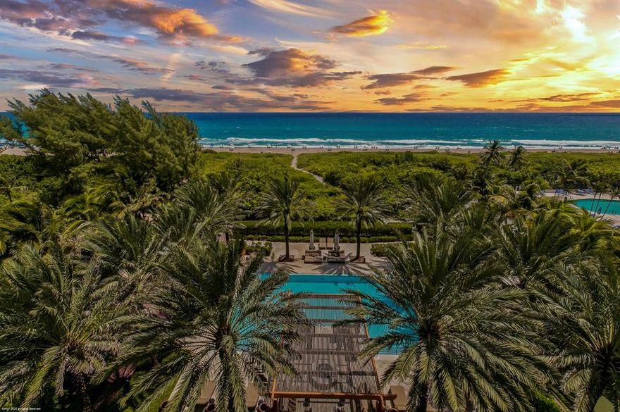 Rarely available - dramatic art lover's direct oceanfront penthouse on idyllic Singer Island with sweeping beach views. Enter the grand foyer to find Incredible attention to detail. throughout. Follow the 40 foot long art gallery installation leading to a stunning lofted (14 feet) living area with beautiful ocean views. Through the double doors, find a majestic and restful designed master suite with private bureau and huge dual master closet area. There are 2 additional beautifully decorated guest bedrooms with ensuite bathrooms, guest bathroom and large laundry room which extends from the gallery. An open plan large state of the art kitchen with Gaggenau, Viking and Bosch appliances accommodates any discerning chef. Upgrades include a customized banquette breakfast area in the kitchen