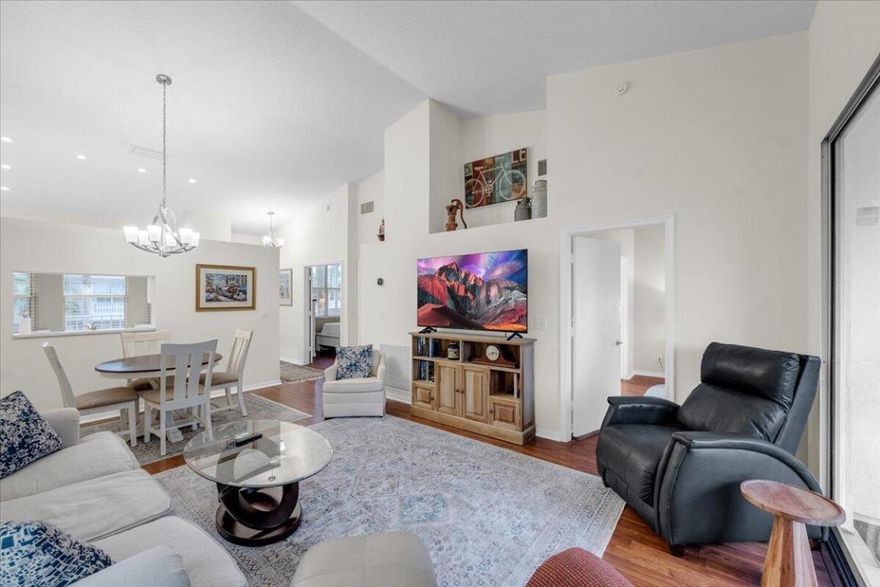 This unit is one of Little Club's best kept secrets! Unlike most buildings in Little Club, it is one of three buildings that offers an in-unit ''Washer/Dryer'' & Vaulted ceilings, and a slightly larger unit (947 sqft) than most. Updates include:
-new roof installed in 2024, ceiling popcorn removed, entire unit freshly painted, new lighting, quartz countertop and backsplash, new kitchen appliances,new window treatments,a brand new A/C unit with smart thermostat, just installed in December 2025 with a transferable warranty.
Activities include free access to the nine-hole golf course, indoor and outdoor exercise classes, happy hour every Wednesday, pickle ball, bocce ball, bingo, card games and more!