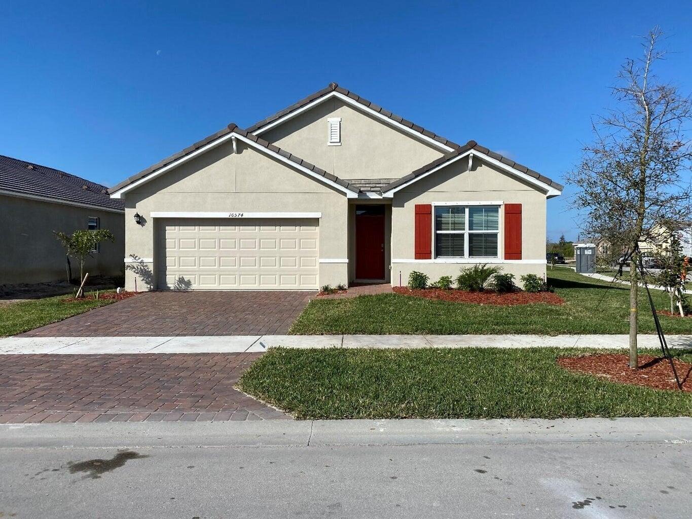 2.5 yr old new home in the Preserve at The Estates at Tradition, This lovely home features, tile living area, granite kitchen, lovely master Suite with partial view of lake, covered back porch. This home has smart technolgy and cameras. cable, internet and lawn care included. COME HOME TO TRADITION.