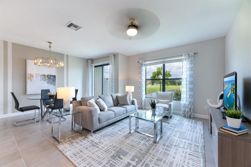 Built in 2020, this stunning home was the MODEL used by Arbor Parc to promote this gated community.  This 4 BR / 2.1 BA home offers a beautiful, unobstructed & expansive lakefront view.  Featuring a bright & airy interior, the home possesses high first floor ceilings; impact windows & sliders; upscale open kitchen w/ stainless steel appliances & upgraded countertops & cabinetry; Master BA w/ dual sinks; and considerable storage capacity..  Easy access to I-95, FL Turnpike & PBI airport and shops & dining including the Gardens Mall.  Arbor Parc community features clubhouse, resort-style pool, fitness center, playgrounds, & walking trails.    All measurements are proximate.