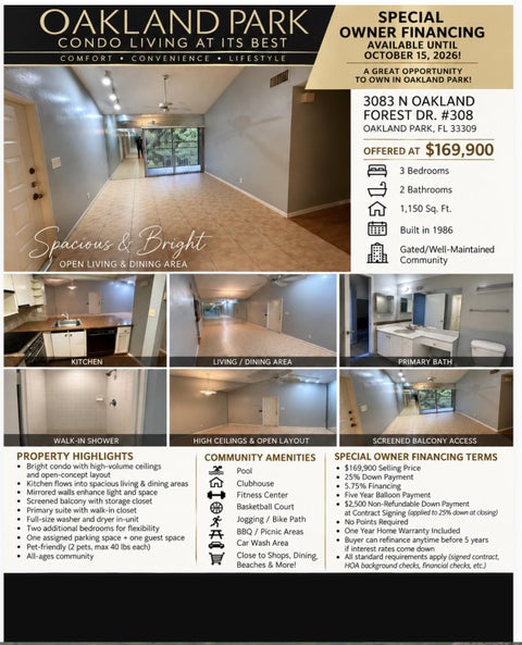 Tiny photo for 3083 N Oakland Forest Drive #308, Oakland Park, FL 33309 (MLS # F10519324)