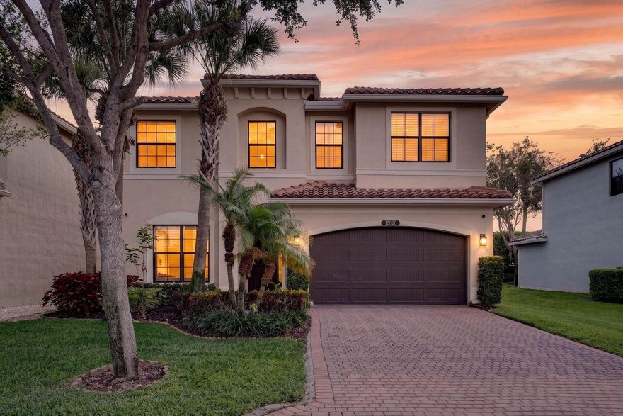 Built in 2016, this beautifully upgraded home sits on an oversized lot with a private easement, offering both space & privacy. This rarely available Capri model, the largest in Tuscany, features a highly desirable open-concept layout with five bds, four full bths, upstairs loft, spacious great room, covered patio & a 2-car garage w epoxy flooring & EV charger. The thoughtfully designed floor plan includes 1 bedroom & full bath on the main level, while upstairs offers 4 additional bedrooms (including the primary), a versatile loft, & laundry room. The kitchen is a true standout, featuring white maple cabinetry, quartz countertops, pull-out drawers, & under-cabinet lighting, perfectly blending style & functionality. Located in gated community w/ pool, bb court, tennis, pickleball and more.