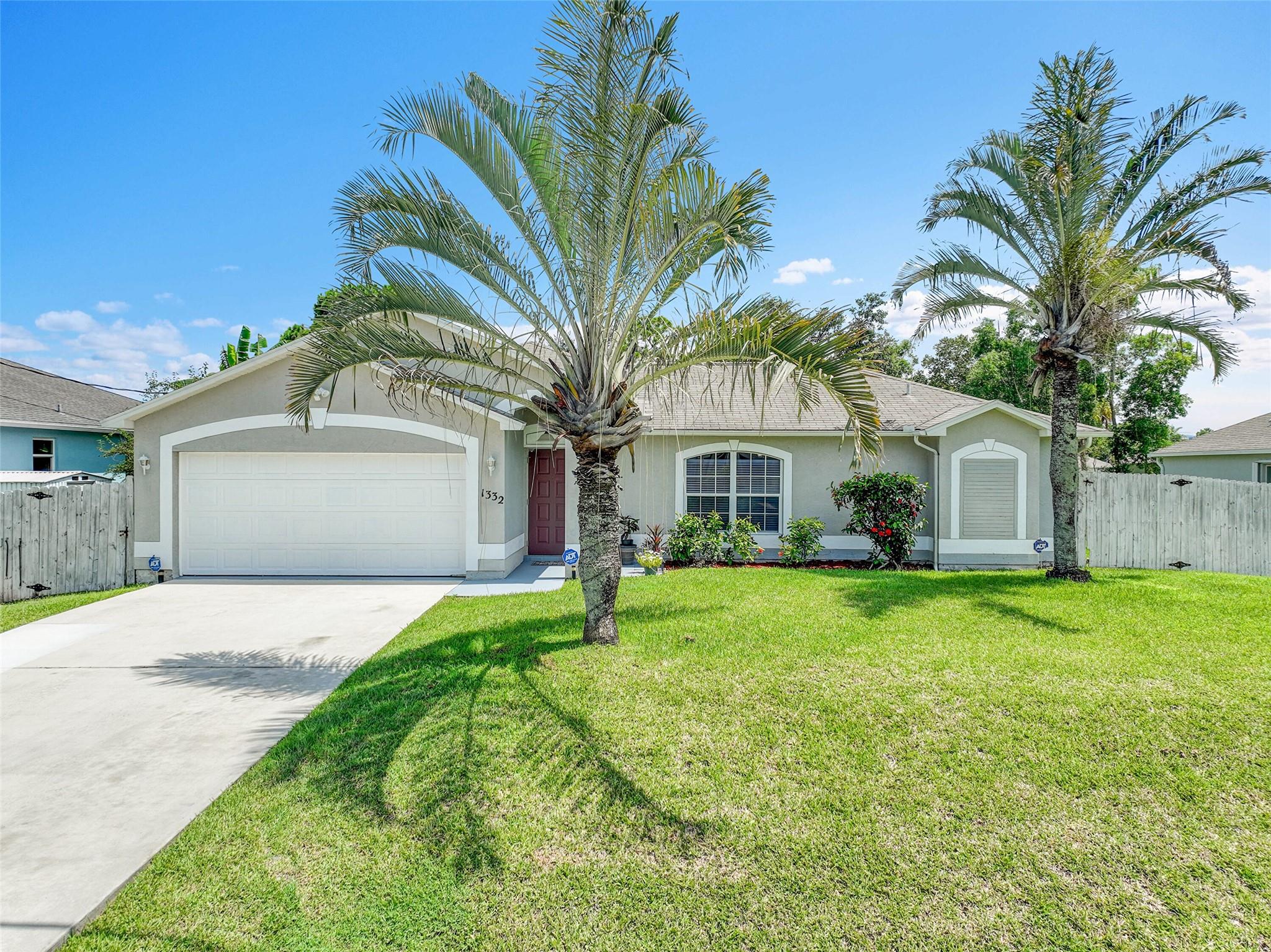 Well maintained 3-bedroom, 2 bath home in a quiet neighborhood. Family room, dining room and living room gives you a lot of open space to enjoy your privacy.
Double entry sliding glass doors, just off the kitchen, invites you into the enclosed Florida room which is very relaxing with a view of the canal and wildlife going for a swim to cool off.
Lots of room to hold parties in the screened porch that is attached to the Florida room and a large fenced-in yard to play mini-golf or other recreational games.
Just 3 blocks away from Oak Hammock School and churches, close to one mile from parks and a few miles from I-95 and the Turnpike.