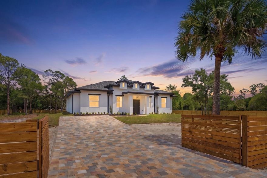 The best-priced new construction property on 1.25 acres in South Florida. This stunning 3-bedroom, 2-bath home offers 2,020 sq ft of modern living space with a bright open-concept layout, spacious kitchen, and expansive living areas perfect for entertaining. Features include MODERN DESIGN, PORCELAIN TILE FLOORING THROUGHOUT, IMPACT WINDOWS AND DOORS, and a PAVER DRIVEWAY. Situated on a full 1.25-acre lot with no HOA, offering space for animals, trucks, business, and more. Enjoy a massive CHALET-STYLE TERRACE ideal for outdoor living. Conveniently located approx. 1.5 hours from West Palm Beach and 1 hour from Miami, near Lake Okeechobee. Ideal for homeowners or investors seeking space, privacy, and value.
