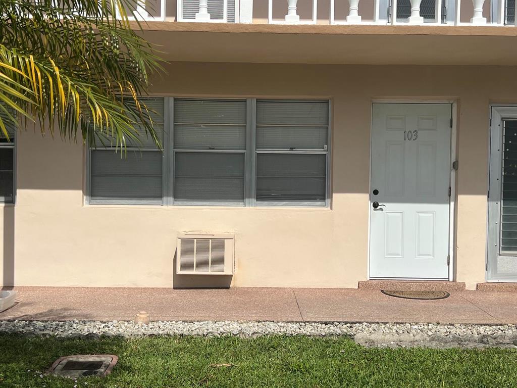 Park & walk right into FIRST FLOOR living in this well-maintained building! This quaint condo is ready to completely make your own. Ground floor unit is just a short walk to the clubhouse and mere steps from the laundry facility. Century Village is a private, gated, active life-style community with everything to keep you as lively as you want to be. Enjoy resort-style living with access to clubhouse, pool, tennis, exercise room, card clubs, security patrol, 24-hr manned guard gate and much more. Free community transportation or drive; close to shopping, restaurants, PBIA airport, and beaches. Investors/Flippers will not be approved. No renting first 2 years.