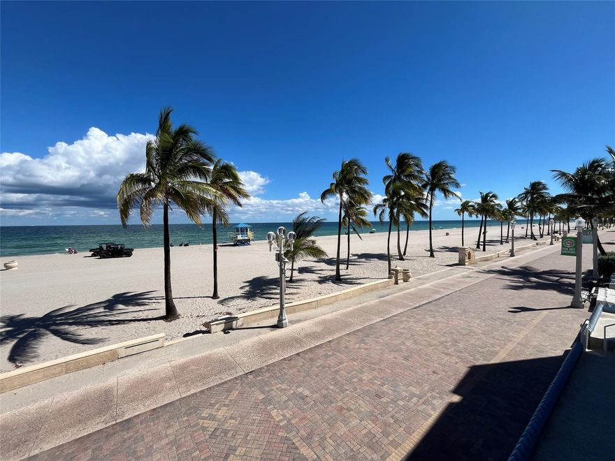 INCREDIBLY RARE OPPORTUNITY TO OWN THIS GORGEOUS UNIT DIRECTLY ON THE WORLD FAMOUS HOLLYWOOD BEACH BROADWALK! THIS 1 BED/2 (FULL) BATH CO-OP IS BEAUTIFULLY REMODELED & MAINTAINED TO PERFECTION. LIGHT & BRIGHT W/OPEN FLOOR PLAN,THIS CORNER UNIT FEATURES A WELL DESIGNED OPEN KITCHEN,STAINLESS STEEL APPLIANCES,NICELY RENOVATED BATHS,IMPACT WINDOWS & DOORS,WASHER/DRYER IN UNIT,GREAT TUCKED AWAY OUTDOOR SPACE TO SIT AND ENJOY THE OCEAN BREEZE & MESMERIZING OCEAN VIEW! LOCATED ON THE QUIET SOUTH END OF HOLLYWOOD BEACH W/EASY ACCESS RIGHT OUTSIDE YOUR DOOR TO THE VIBRANT BROADWALK W/ FABULOUS RESTAURANTS,SHOPS & ENTERTAINMENT! GREAT RENTAL POLICY ALLOWS FOR IMMEDIATE RENTALS-4X PER YR! A PERFECT BEACH GET-A-WAY,VACATION HOME OR VACATION MONEY MAKER! *1 PARKING SPACE* *PET FRIENDLY* MUST SEE!!!