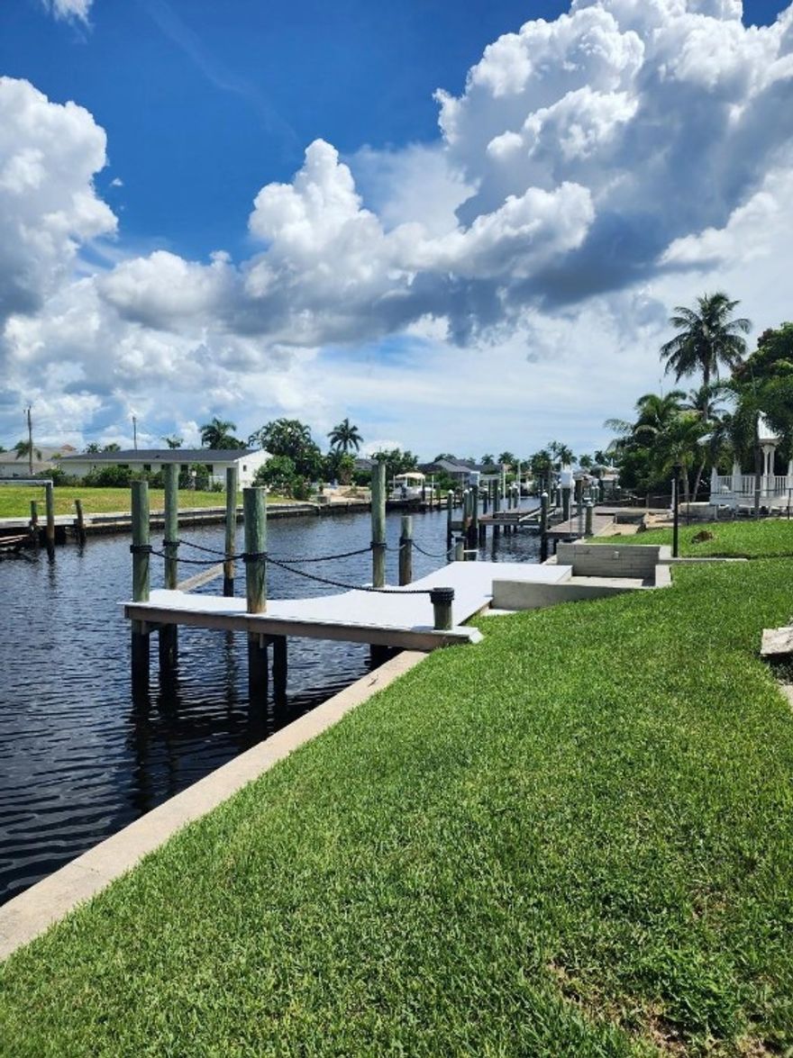 Beautiful and spacious single-family home in Yacht Club neighborhood of Cape Coral. Gorgeous waterfront view. A Boater's Dream! Stainless steel appliances. Split bedroom floor plan. Screened pool. Great to call home or investment as a vacation rental.