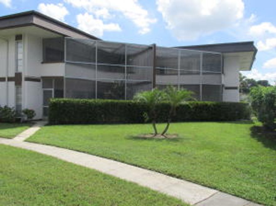 Spacious Condo, Open Floor Plan End Unit, VERY PRIVATE, Beautiful Bright Condo, Completely remodeled kitchen, Brand new stainless steel appliances and cabinets. 3mm Granite counters. 16x16  gauge under mount stainless steel sink. Large pantry. Closet in foyer. 18x18 tiles in Kitchen, Living Room, Dining Room bathrooms, foyer, hallways. Bright and spacious Master Bedroom with view out to Patio.  New Tile in oversized Master Bath Shower, large Master bedroom closet, Large walk in closet. Spacious 2nd Bedroom with large closet with lots of natural light. Beautiful second bath with Linen closet. Freshly painted, new hardware, pretty fans in each room, newer A/C. 475 sq. feet of beautiful landscaped patio,with outside living space with terra cotta tile. Pass thru window in kitchen. Small Dog ok Outside Storage Unit. Clean Condo just bring your toothbrush. Lovely Clubhouse and Pool Area overlooking a Pretty Lake. Post Office, Fire Dept and Library 2 blocks away. Directly across from New Royal Palm Beach Commons Park, 18 hole Tournament Green, Driving Range and Chipping 
Greens, Canoe/Kayak; Interactive Fountain, Fishing Docks, 3 miles of Paved walking and Biking paths around 19 acre Lake Tons to do out your Back Door. Close to Shopping. DO NOT MISS THIS ONE!!