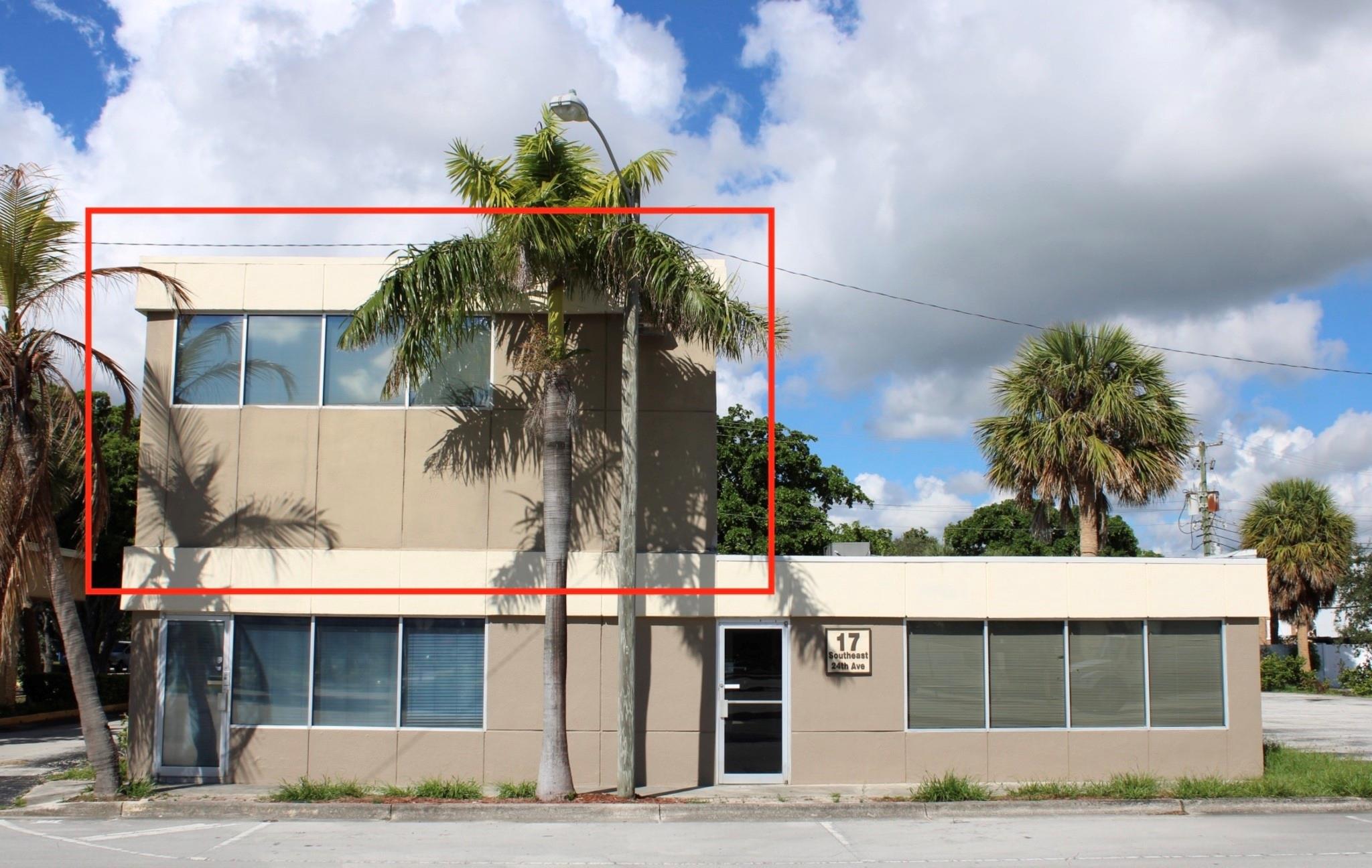 Spacious second floor offices with private entrance from building courtyard. Two offices. Two bathrooms in the rear office. Large windows. Access to 1st-floor conference room. Parking in front and rear of building. Water and electric included. First month's rent, 1-month security, and last month rent required.
Located east of US-1 and south of Atlantic Blvd. 1 mile from the Pompano Beach Pier. Walking distance from Wells Fargo and Publix.