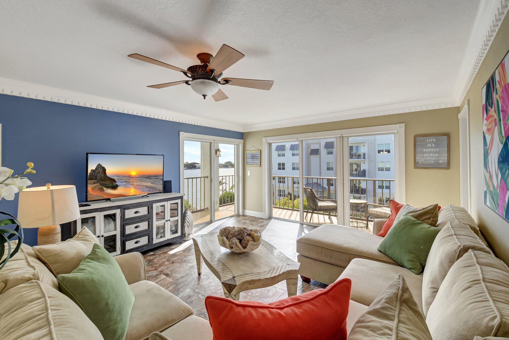 Charming Waterfront Retreat with Wide Intracoastal ViewsStep into classic Florida charm in this beautifully maintained, boutique-style condo with wide Intracoastal views. This pristine residence offers an inviting, light-filled open layout, a modern kitchen with stainless steel appliances, and a peaceful primary suite designed for comfort. The versatile guest bedroom features a custom built-in wall unit with an integral Murphy bed--perfect for hosting visitors without sacrificing space or style.Enjoy your morning coffee or evening glass of wine on the private balcony, where gentle breezes and sparkling water views set the perfect tone. The building exudes vintage character, yet is